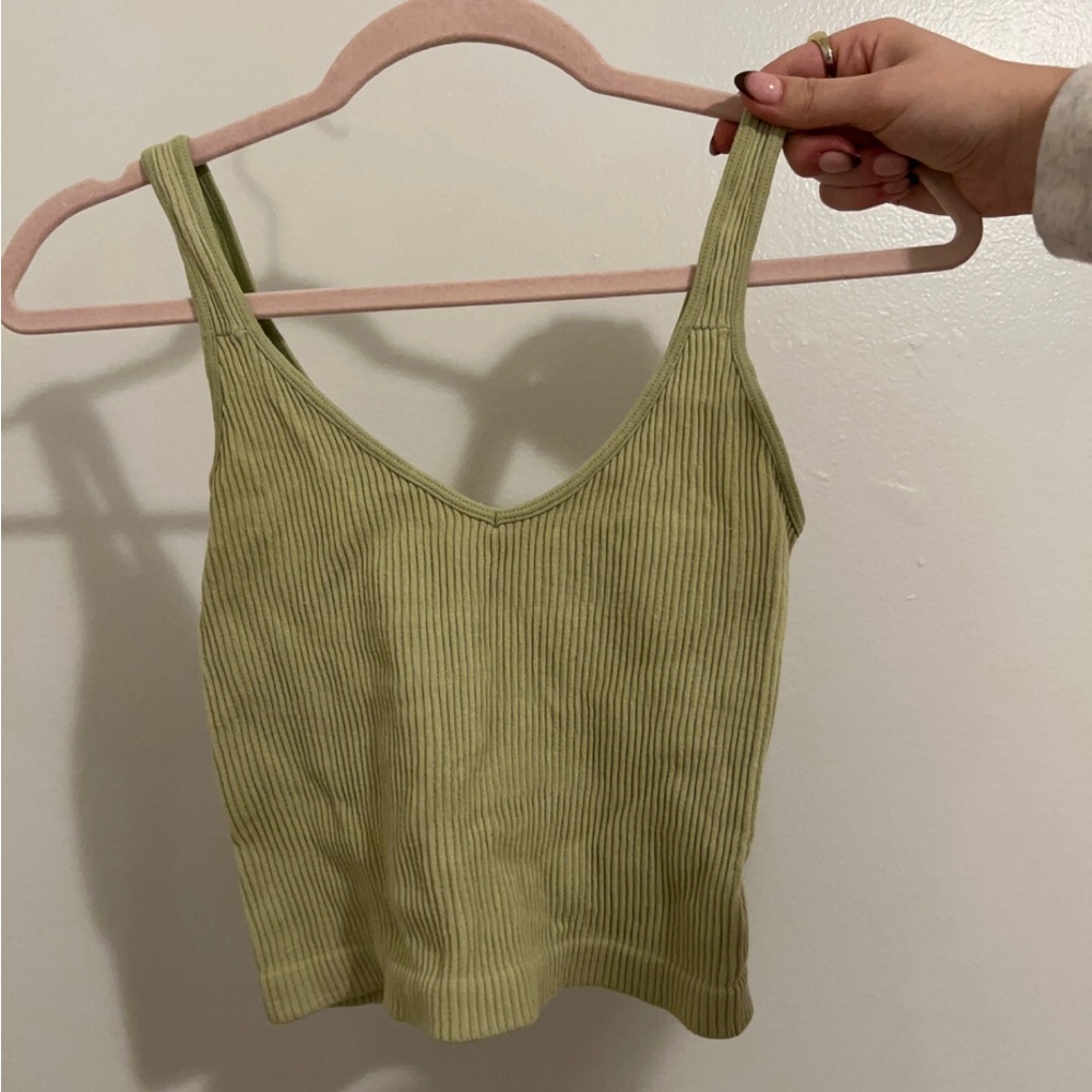matcha green ribbed tank